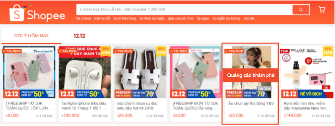 quảng cáo khám phá