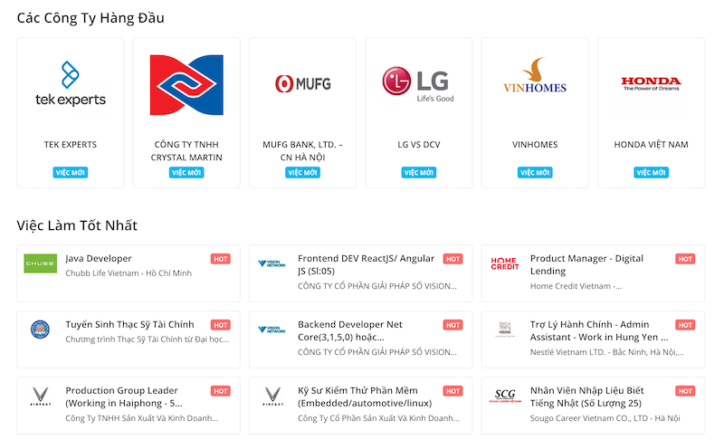 Website tuyển dụng vietnamworks.com