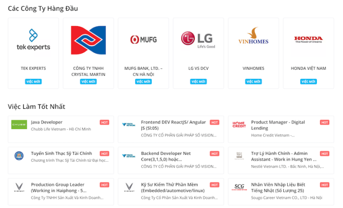 Website tuyển dụng vietnamworks.com